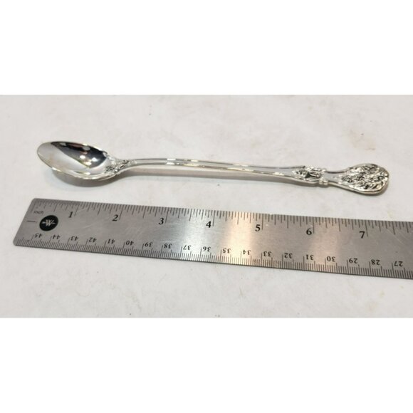 Vintage F B Rogers Silverplate French Rose Iced Tea Spoons 7 3/4" - Picture 12 of 12